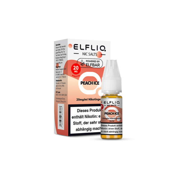Elf Bar Elfliq 10ml - Peach Ice - 20mg Nikotin - Nikotinsalz