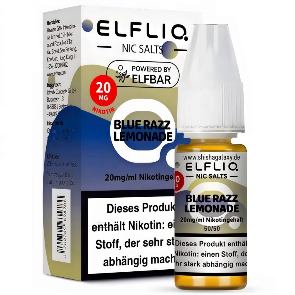 Elf Bar Elfliq 10ml - Blue Razz Lemonade - 20mg Nikotin - Nikotinsalz