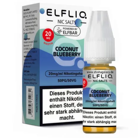 Elf Bar Elfliq 10ml - Coconut Blueberry- 20mg Nikotin - Nikotinsalz