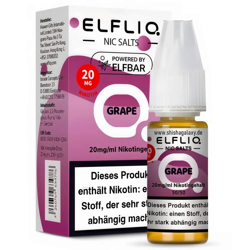 Elf Bar Elfliq 10ml - Grape - 20mg Nikotin - Nikotinsalz