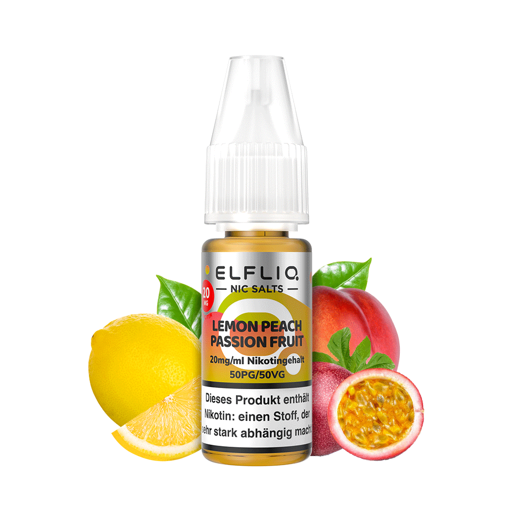 Elf Bar Elfliq 10ml - Lemon Peach Passionfruit - 20mg Nikotin - Nikotinsalz