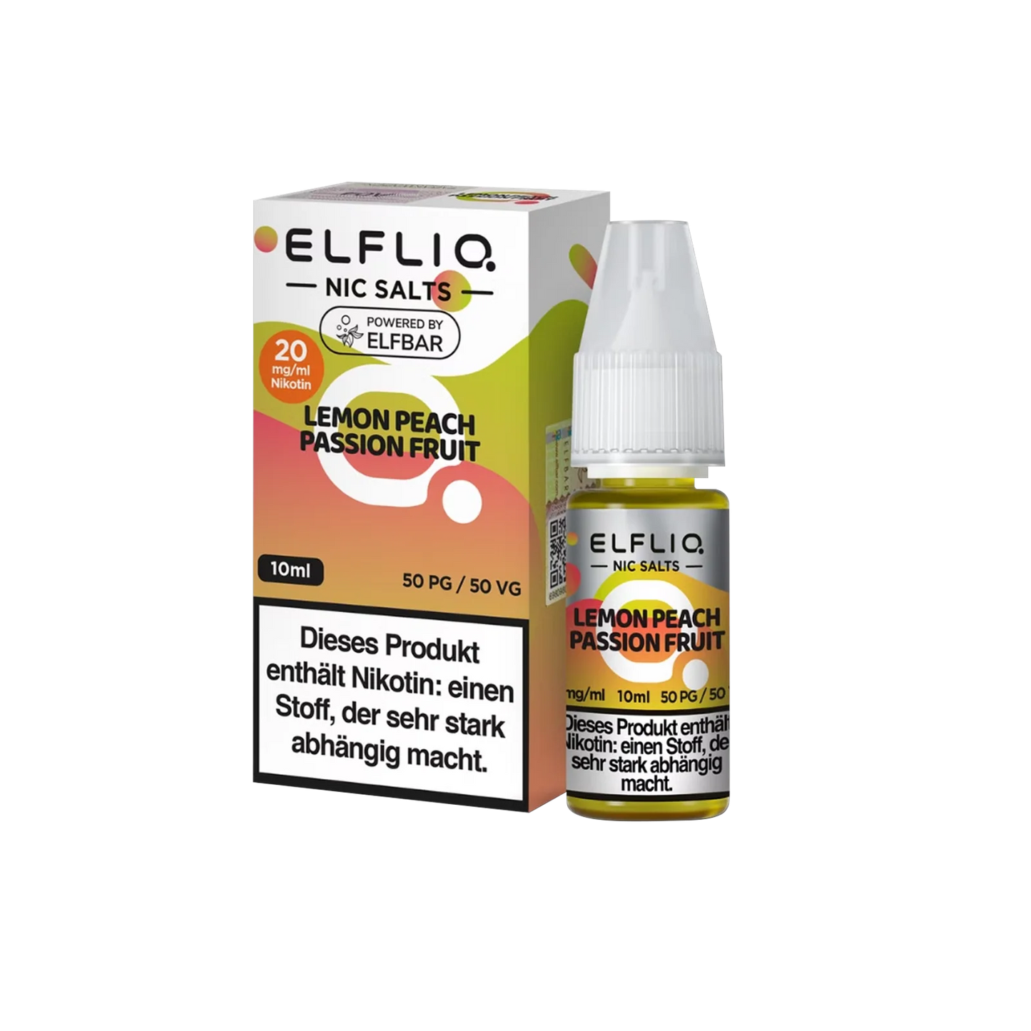 Elf Bar Elfliq 10ml - Lemon Peach Passionfruit - 20mg Nikotin - Nikotinsalz