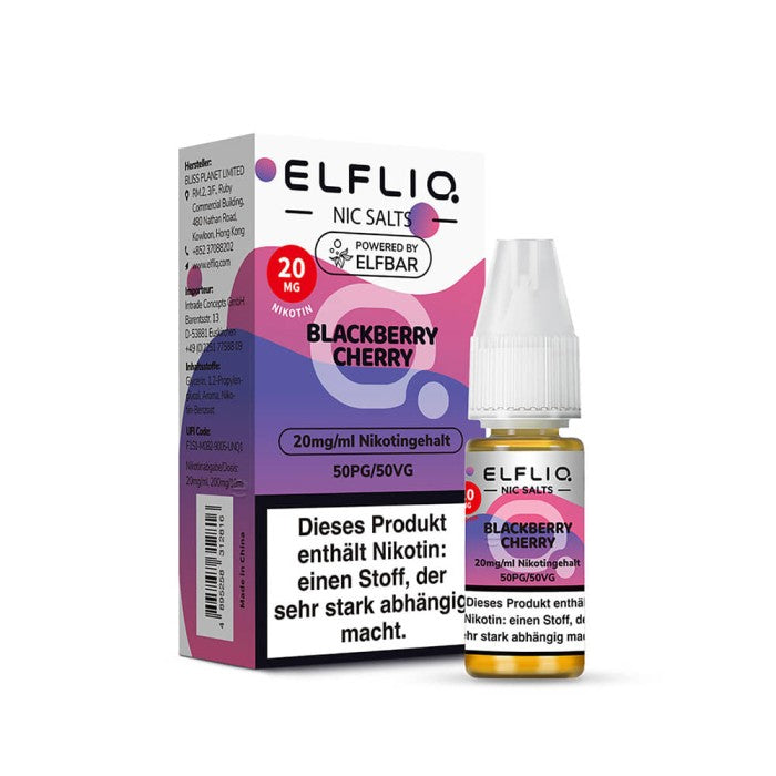 Elf Bar Elfliq 10ml - Blackberry Cherry - 20mg Nikotin - Nikotinsalz